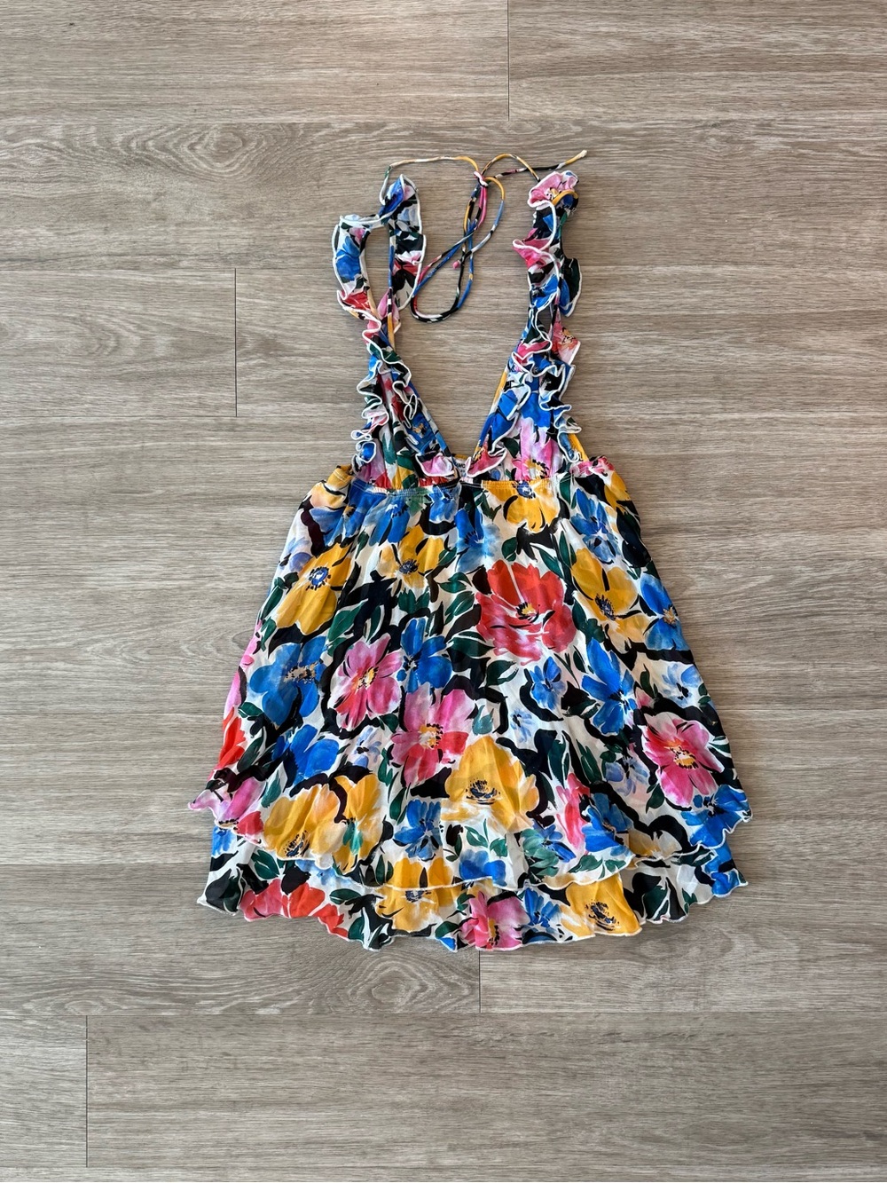 Rumored Secret Garden Floral Mini Dress, XS